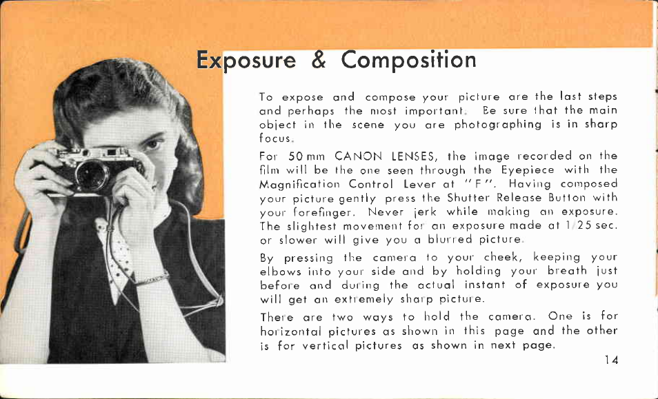 Magnification control | Canon IV-S2 User Manual | Page 18 / 66