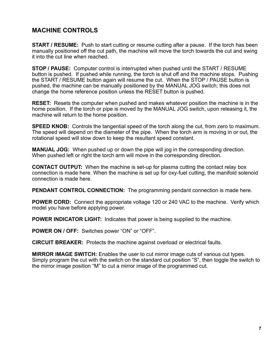 8 .. machine controls | BUG-O Systems SE-2PTD User Manual | Page 7 / 43