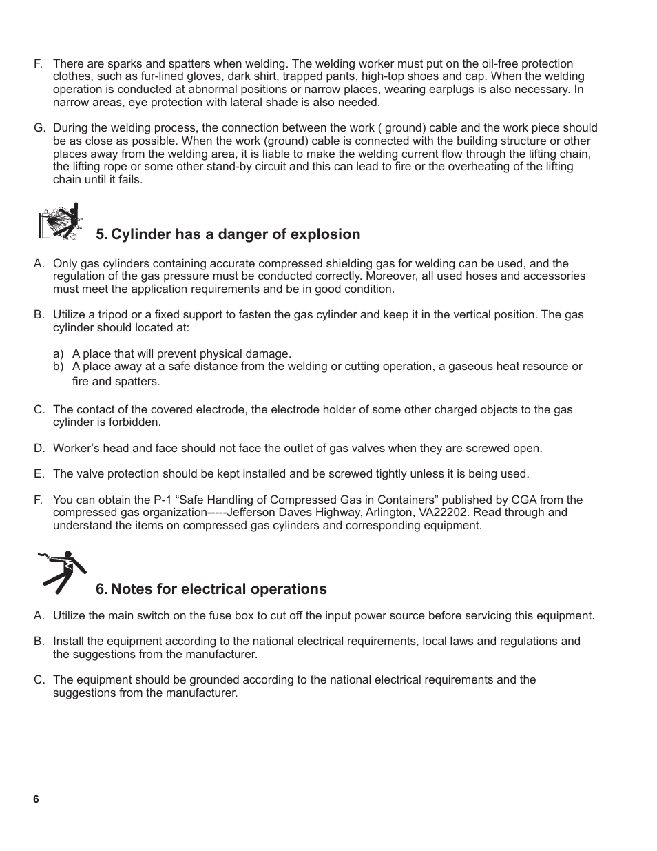 Cylinder has a danger of explosion | BUG-O Systems BGW-5000 User Manual | Page 6 / 47