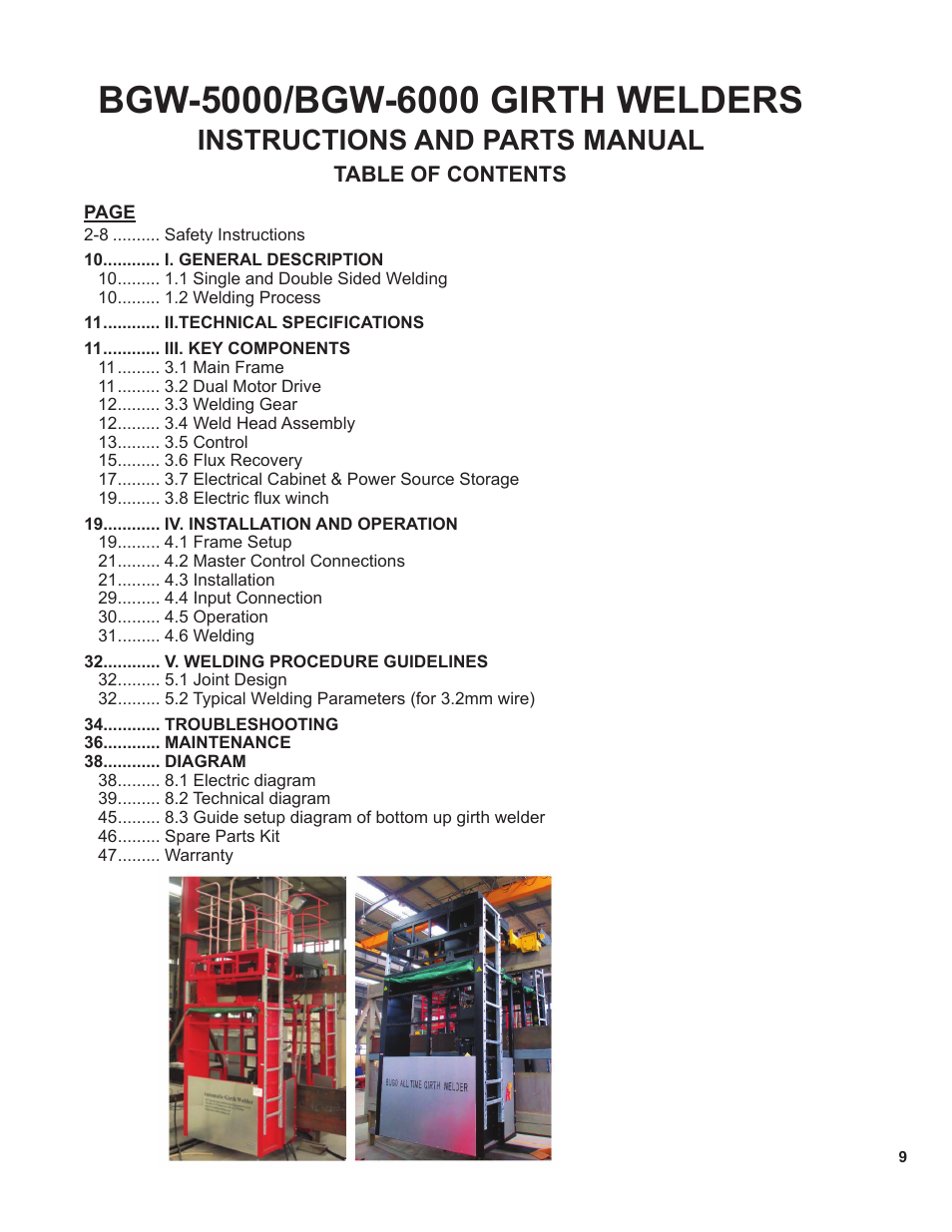 Instructions and parts manual | BUG-O Systems BGW-5000 User Manual | Page 9 / 47