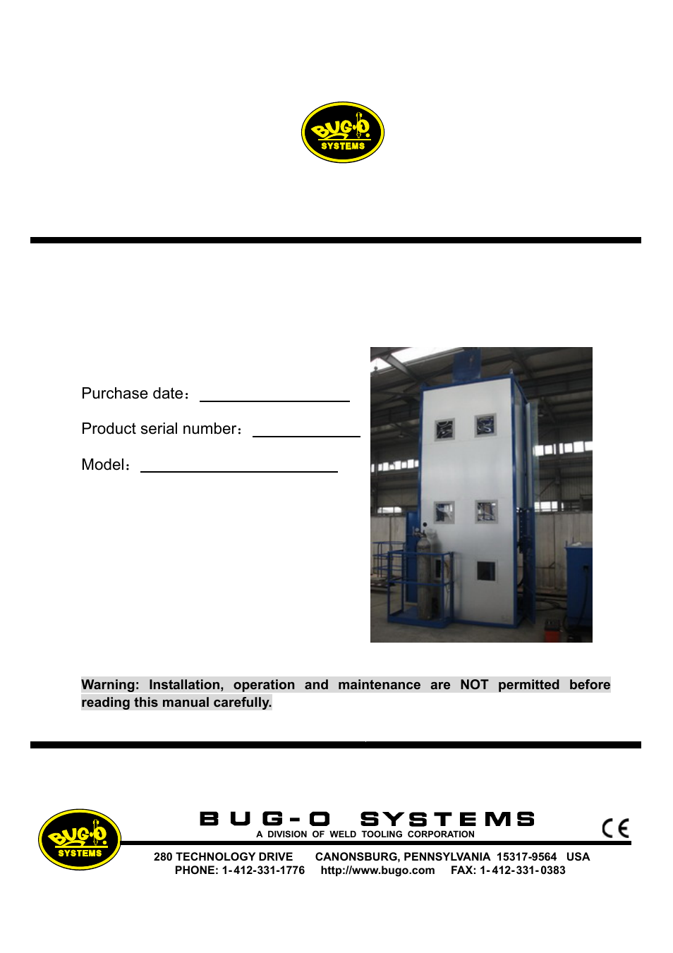 BUG-O Systems BVW-1000 User Manual | 26 pages
