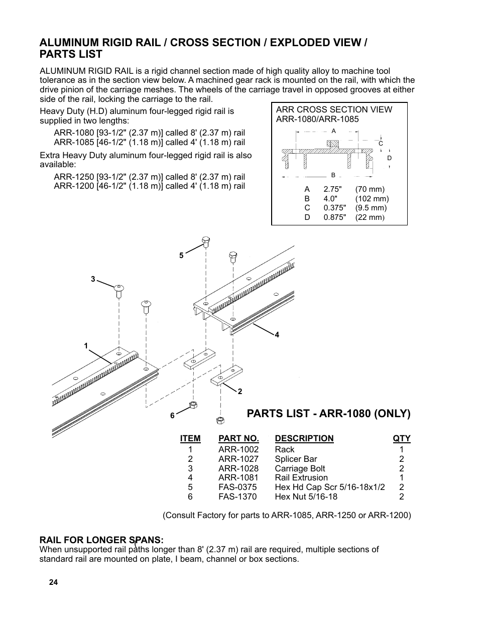 Parts list - arr-1080 (only) | BUG-O Systems AGS-4000 User Manual | Page 24 / 46