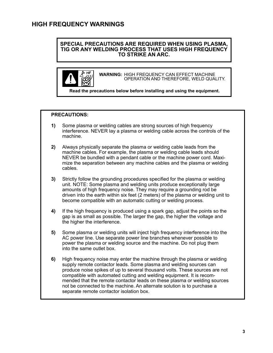 High frequency warnings | BUG-O Systems AGS-4000 User Manual | Page 3 / 46