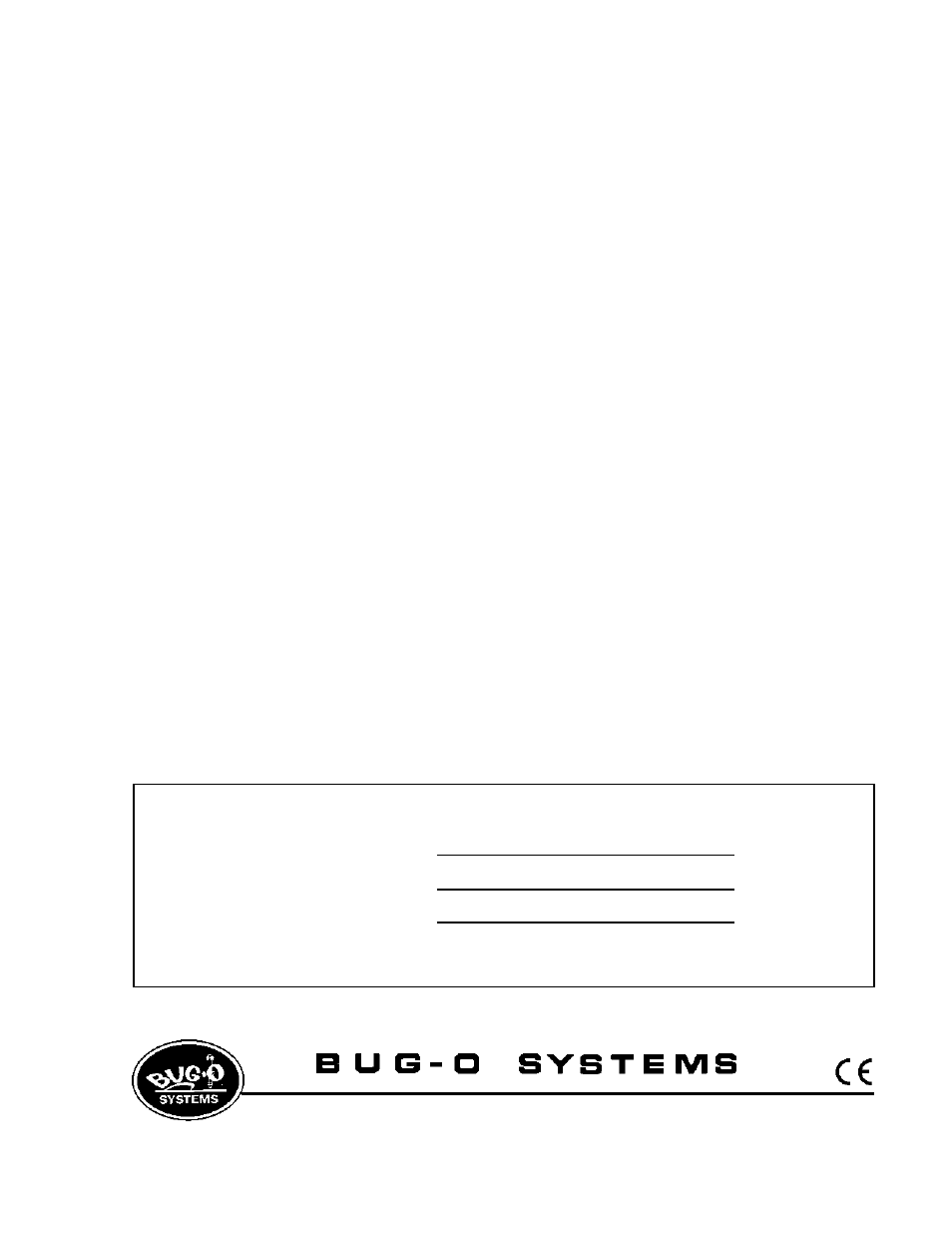 BUG-O Systems Standalone CDS Linear Weavers User Manual | 20 pages