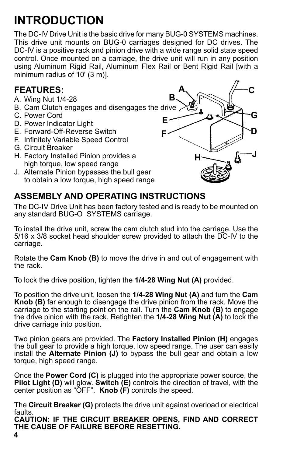 Introduction | BUG-O Systems DC IV v.2 User Manual | Page 4 / 22