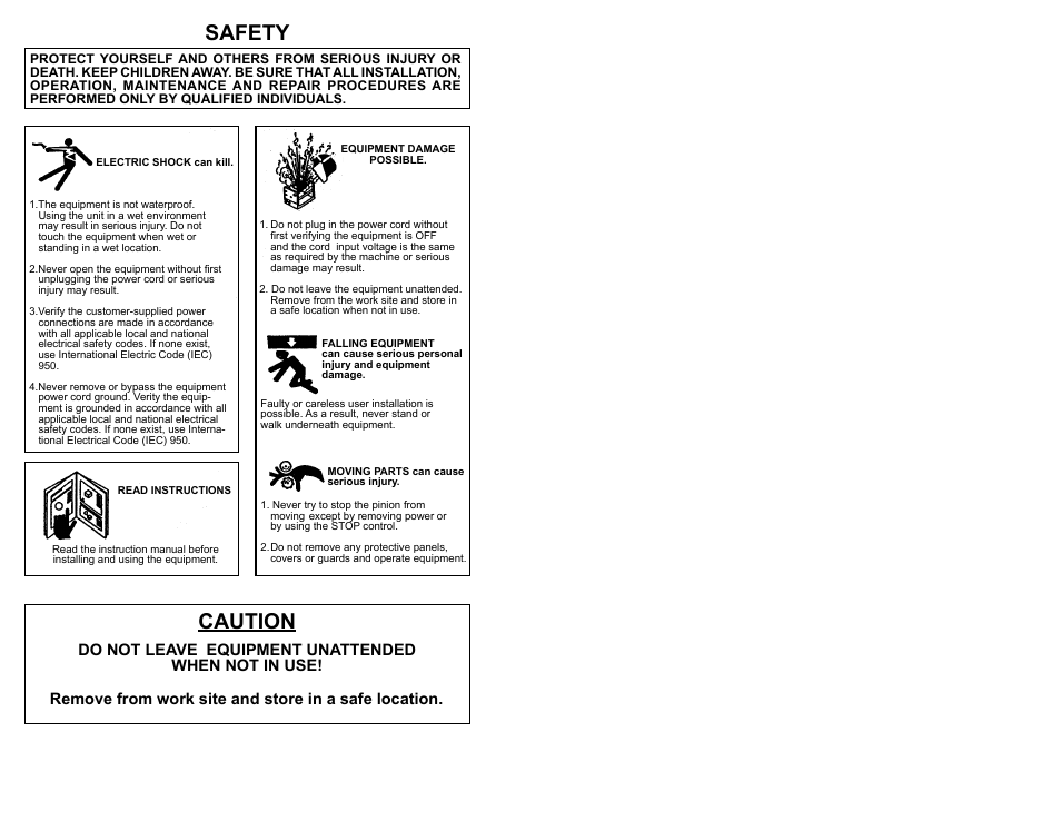 Safety, Caution | BUG-O Systems UNI-BUG II User Manual | Page 2 / 21