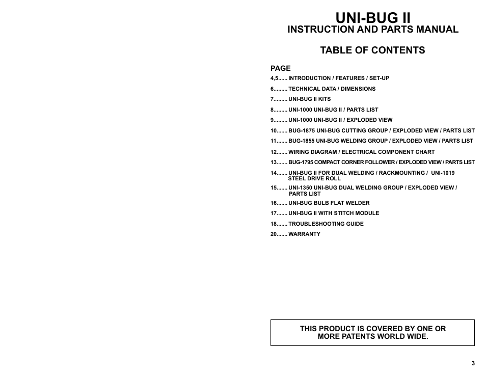 BUG-O Systems UNI-BUG II User Manual | Page 3 / 21