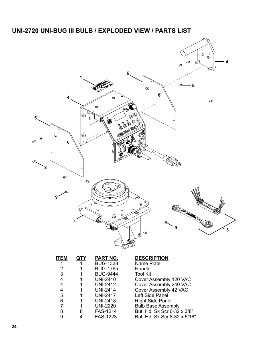 BUG-O Systems UNI-BUG III User Manual | Page 24 / 44