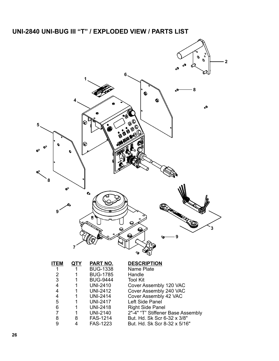 BUG-O Systems UNI-BUG III User Manual | Page 26 / 44