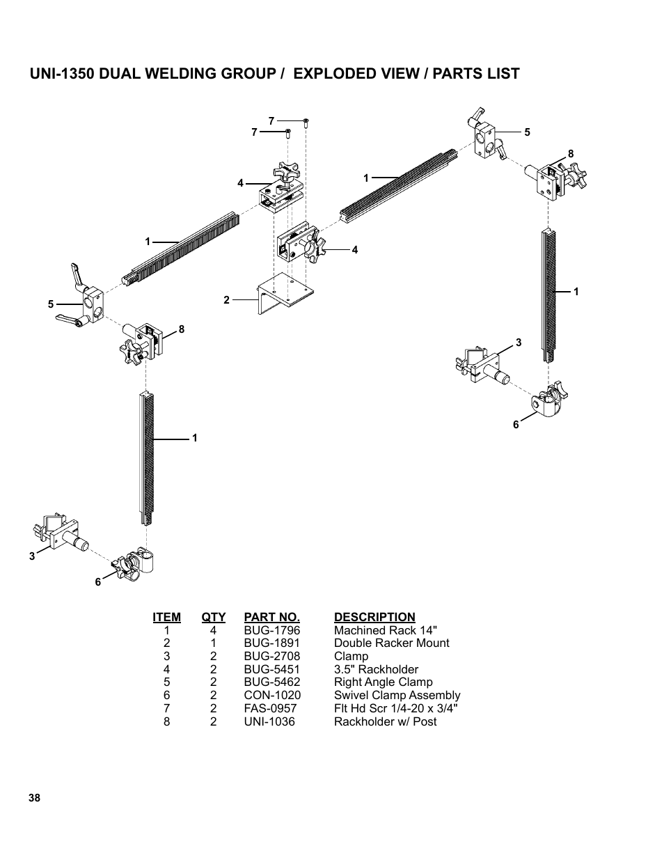 BUG-O Systems UNI-BUG III User Manual | Page 38 / 44