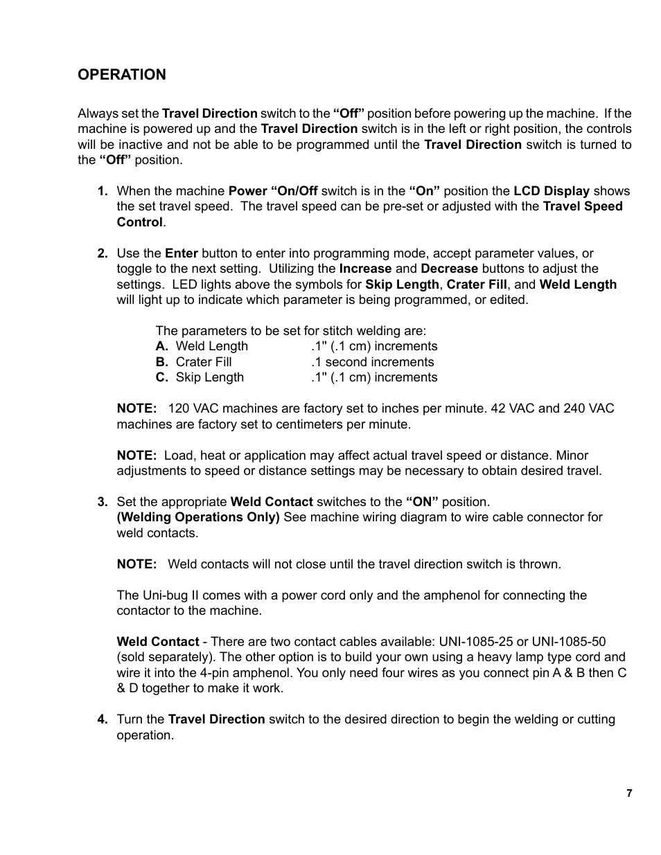 7 .............operation | BUG-O Systems UNI-BUG III User Manual | Page 7 / 44