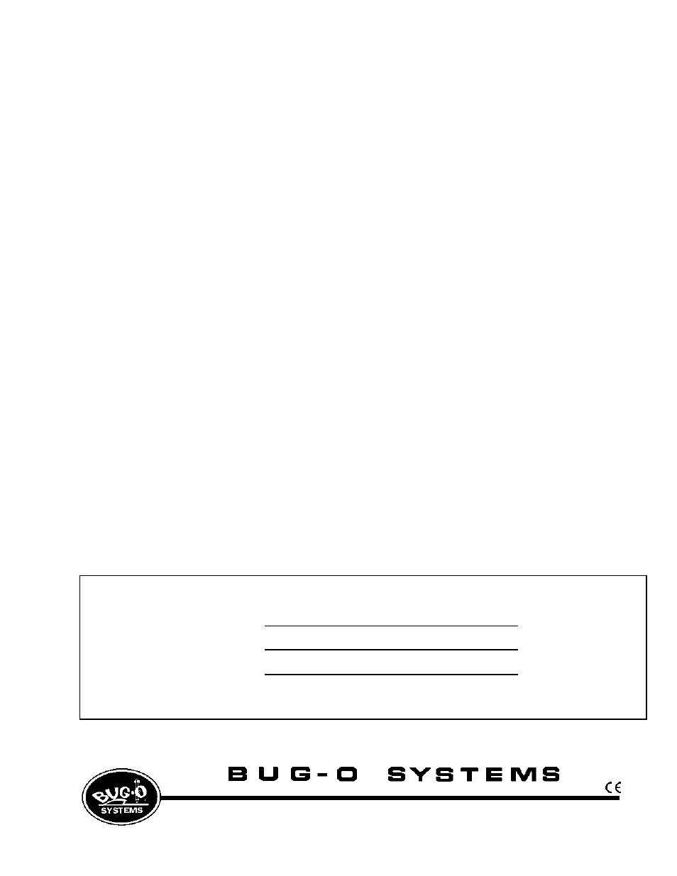 BUG-O Systems SPB-3000 User Manual | 26 pages