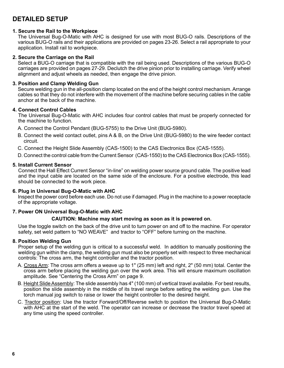 Detailed setup | BUG-O Systems BUG-6550 User Manual | Page 6 / 32