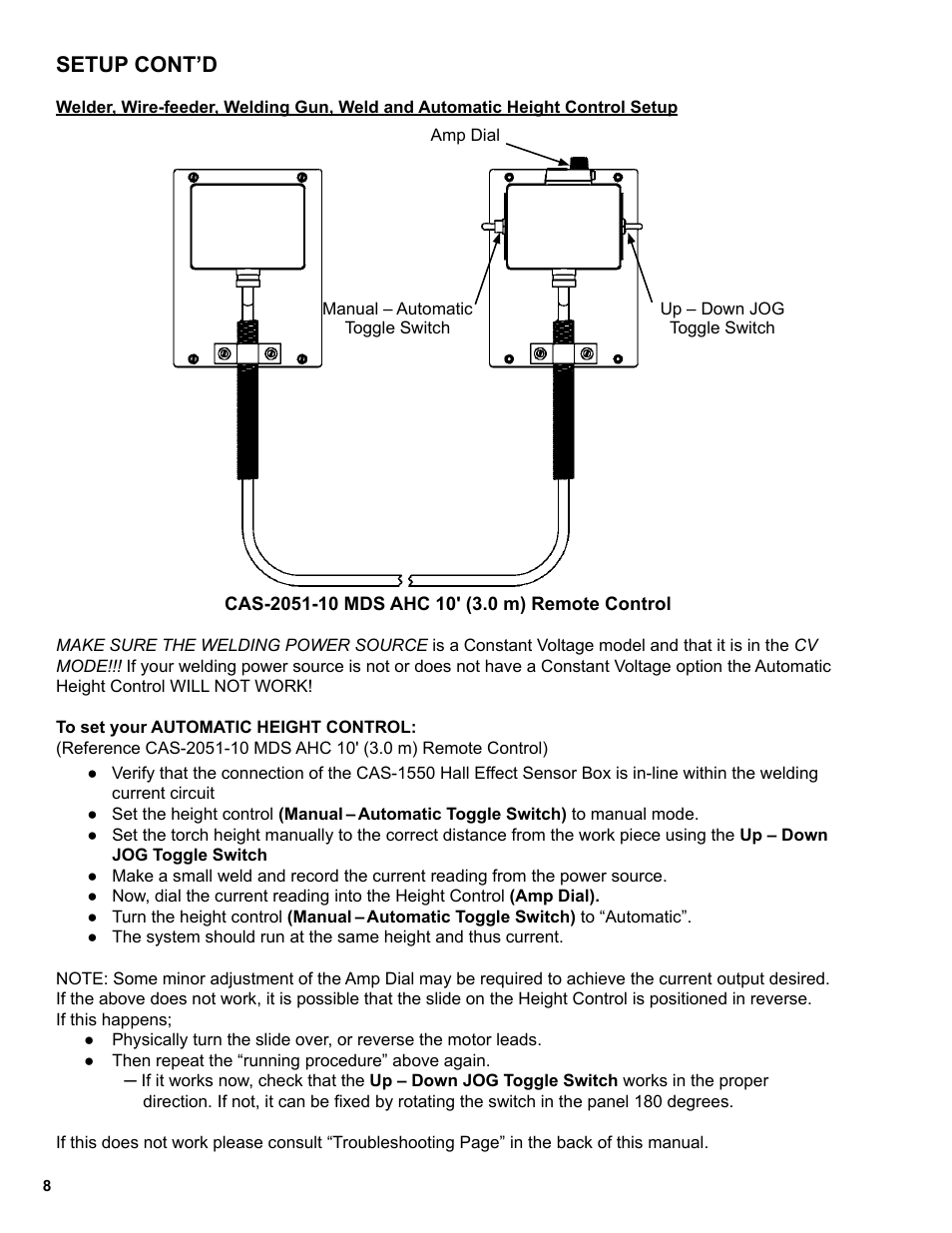 Setup cont’d | BUG-O Systems CAS-2050 User Manual | Page 8 / 20