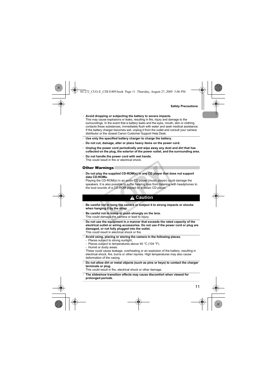 Co py | Canon Battery Charger CB-2LY CDI-E409-020 User Manual | Page 11 / 179