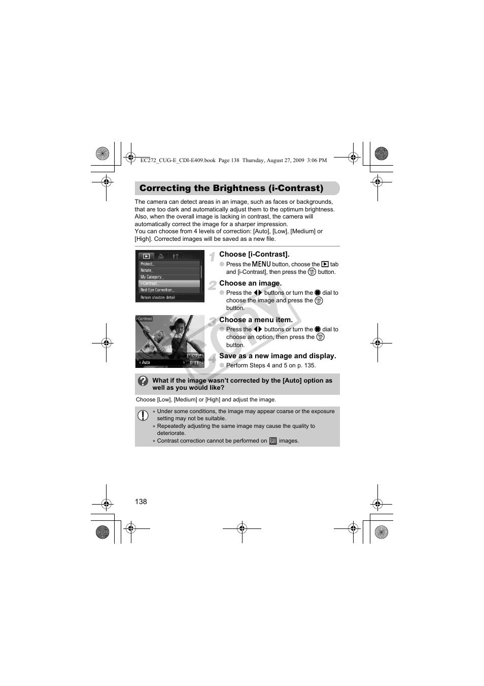 Correcting the brightness, I-contrast), Co py | Canon Battery Charger CB-2LY CDI-E409-020 User Manual | Page 138 / 179