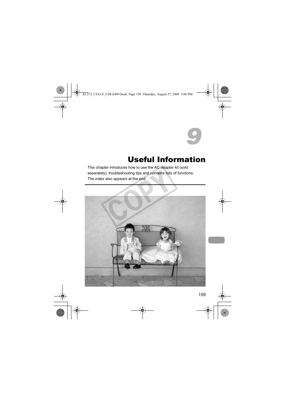 Useful information, Co py | Canon Battery Charger CB-2LY CDI-E409-020 User Manual | Page 159 / 179