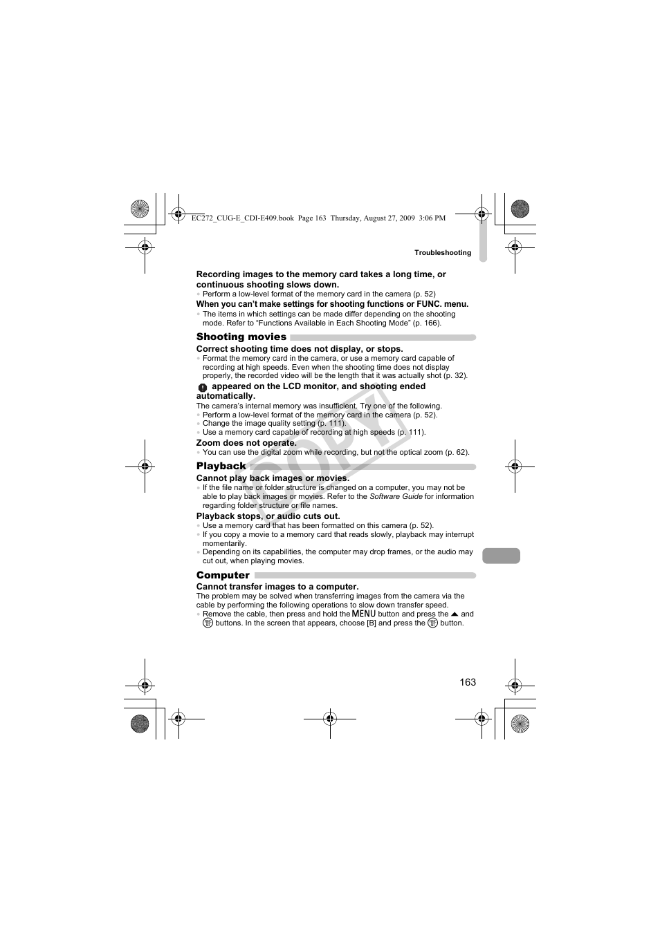 Co p y | Canon Battery Charger CB-2LY CDI-E409-020 User Manual | Page 163 / 179