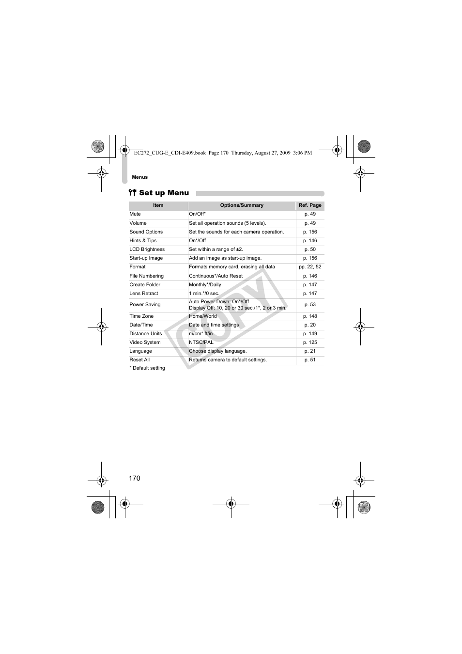 Co py | Canon Battery Charger CB-2LY CDI-E409-020 User Manual | Page 170 / 179