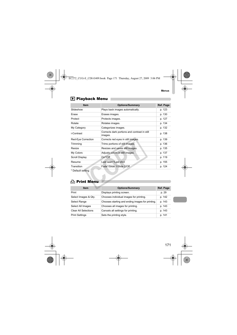 Co py | Canon Battery Charger CB-2LY CDI-E409-020 User Manual | Page 171 / 179