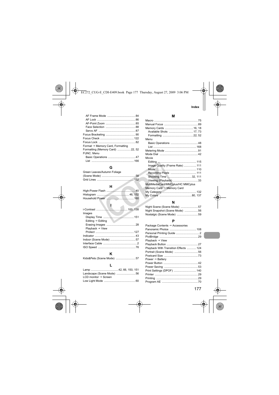 C o p y | Canon Battery Charger CB-2LY CDI-E409-020 User Manual | Page 177 / 179