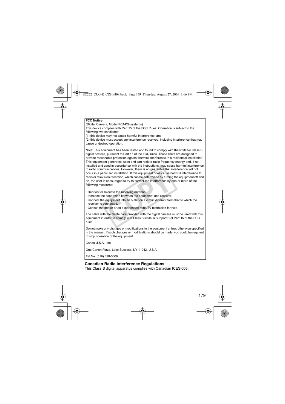 Co py | Canon Battery Charger CB-2LY CDI-E409-020 User Manual | Page 179 / 179