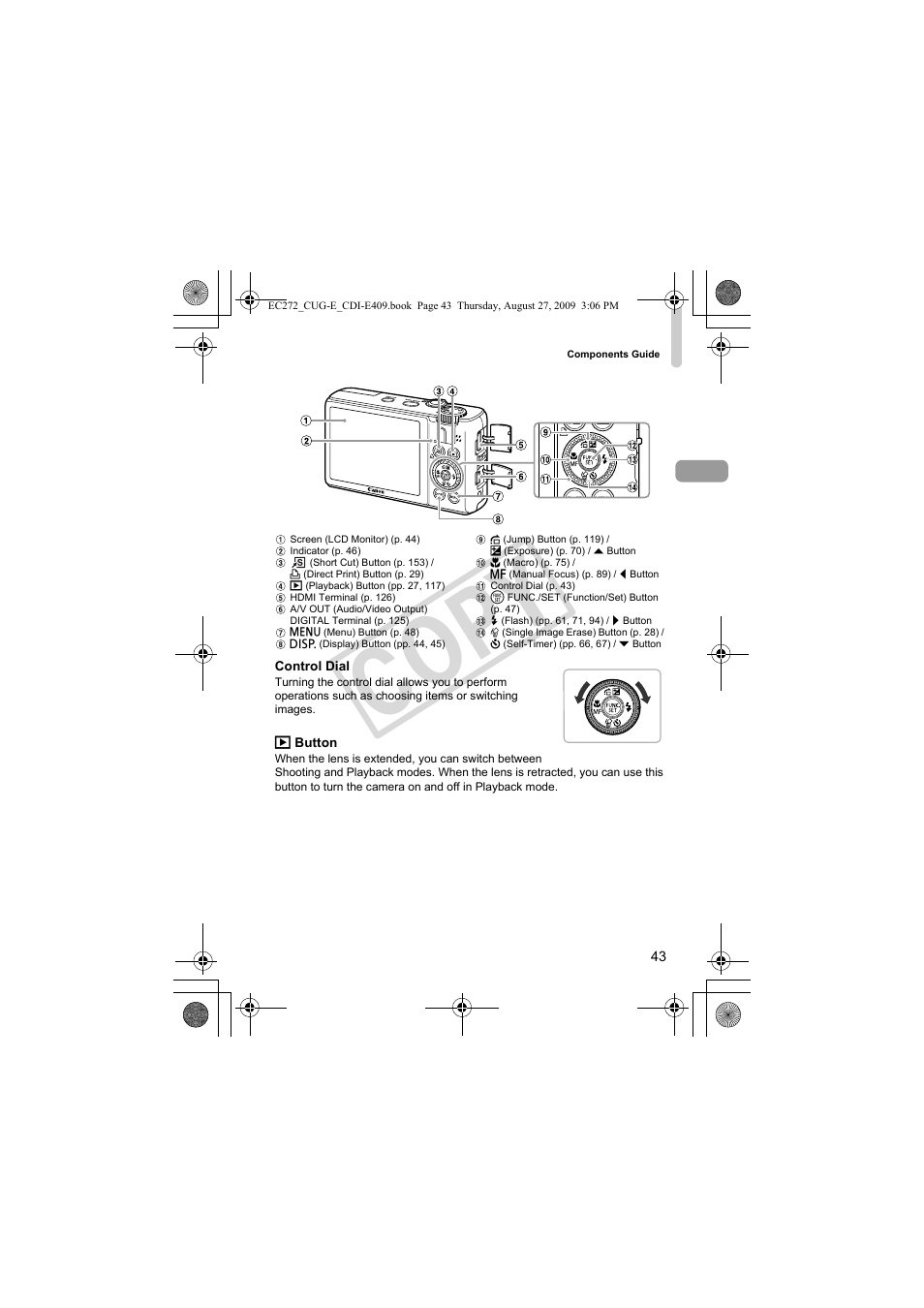 Co py | Canon Battery Charger CB-2LY CDI-E409-020 User Manual | Page 43 / 179