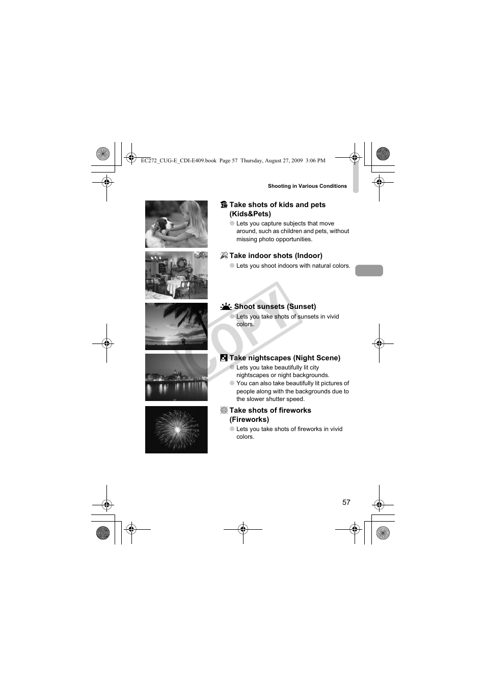 P. 57), Co py | Canon Battery Charger CB-2LY CDI-E409-020 User Manual | Page 57 / 179