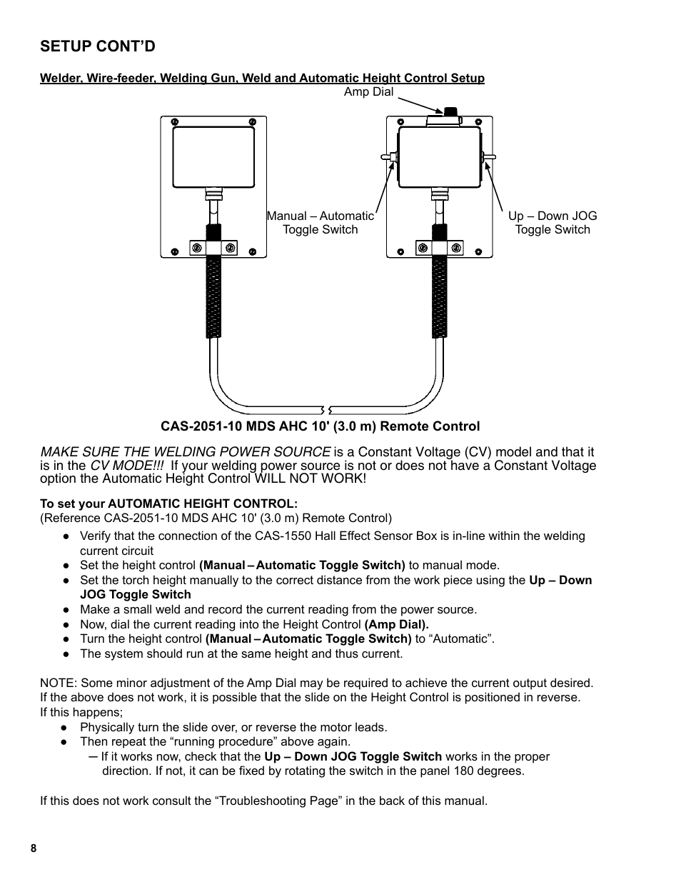 Setup cont’d | BUG-O Systems CAS-2060 User Manual | Page 8 / 20