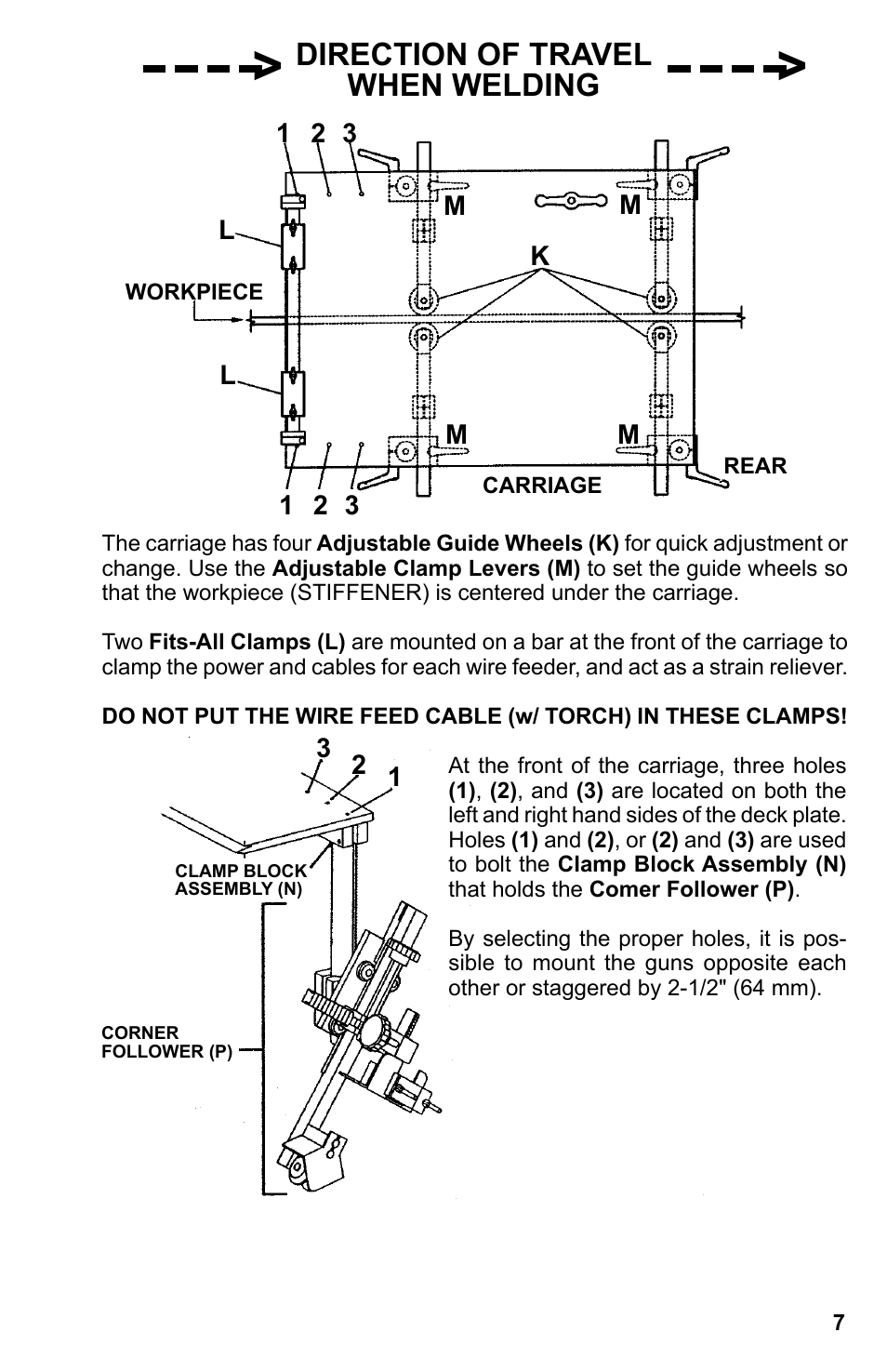 Direction of travel when welding | BUG-O Systems Stiffener Welder User Manual | Page 7 / 29