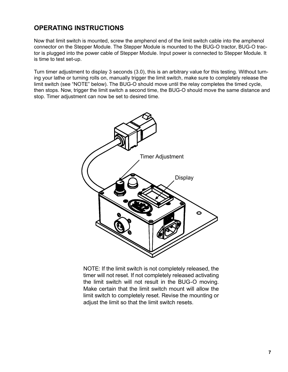 Operating instructions | BUG-O Systems BUG-9870 User Manual | Page 7 / 12