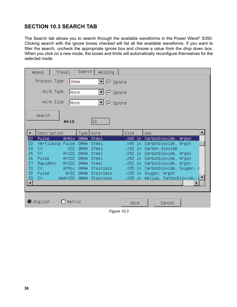 Section 10.3 search tab | BUG-O Systems Piper-Plus User Manual | Page 38 / 107