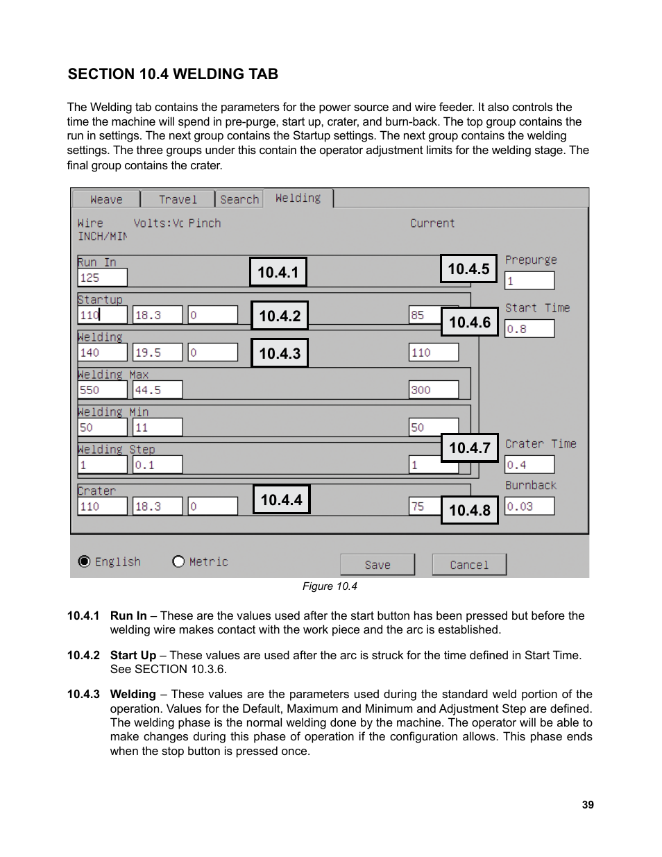 40 ...... section 10.4 welding tab | BUG-O Systems Piper-Plus User Manual | Page 39 / 107