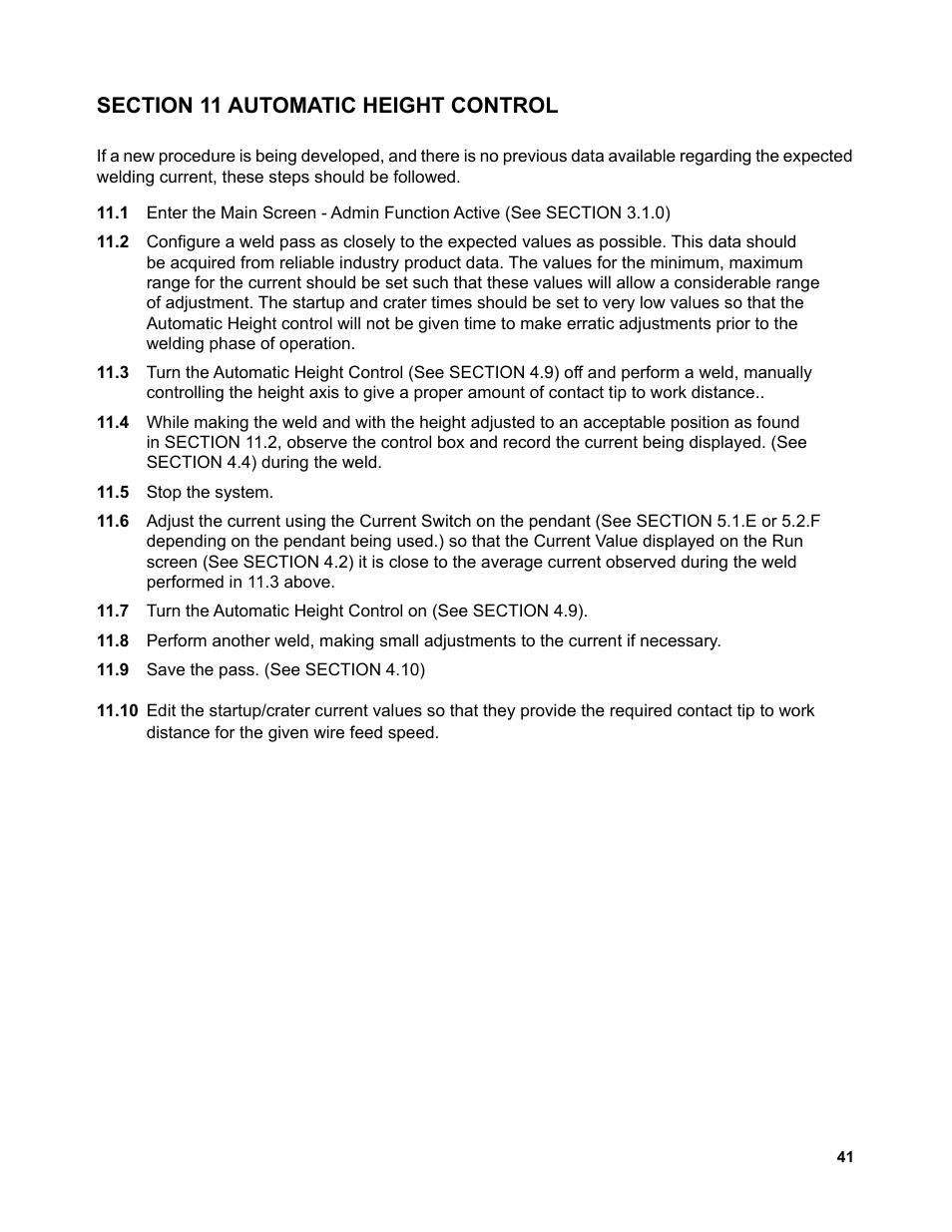 Section 11.0 automatic height control | BUG-O Systems Piper-Plus User Manual | Page 41 / 107