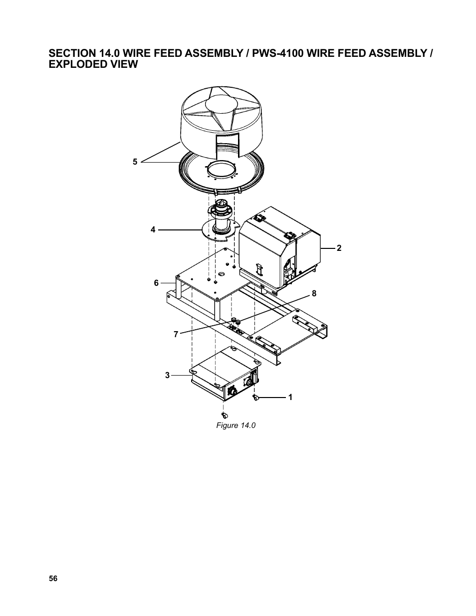 Section 14.0 wire feed assembly | BUG-O Systems Piper-Plus User Manual | Page 56 / 107