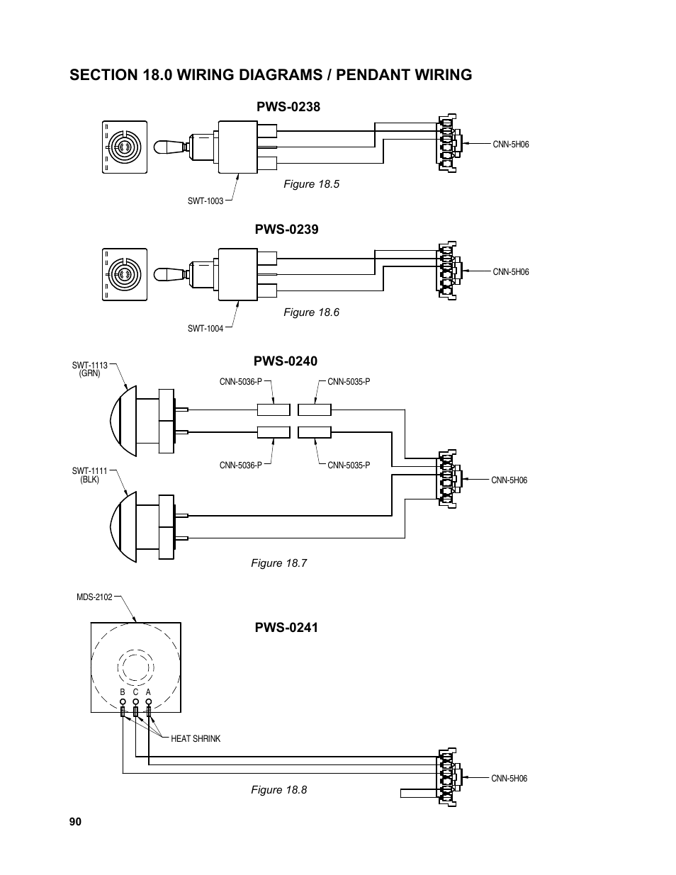 91 ... wiring diagrams / pendant wiring, Pws-0238 | BUG-O Systems Piper-Plus User Manual | Page 90 / 107