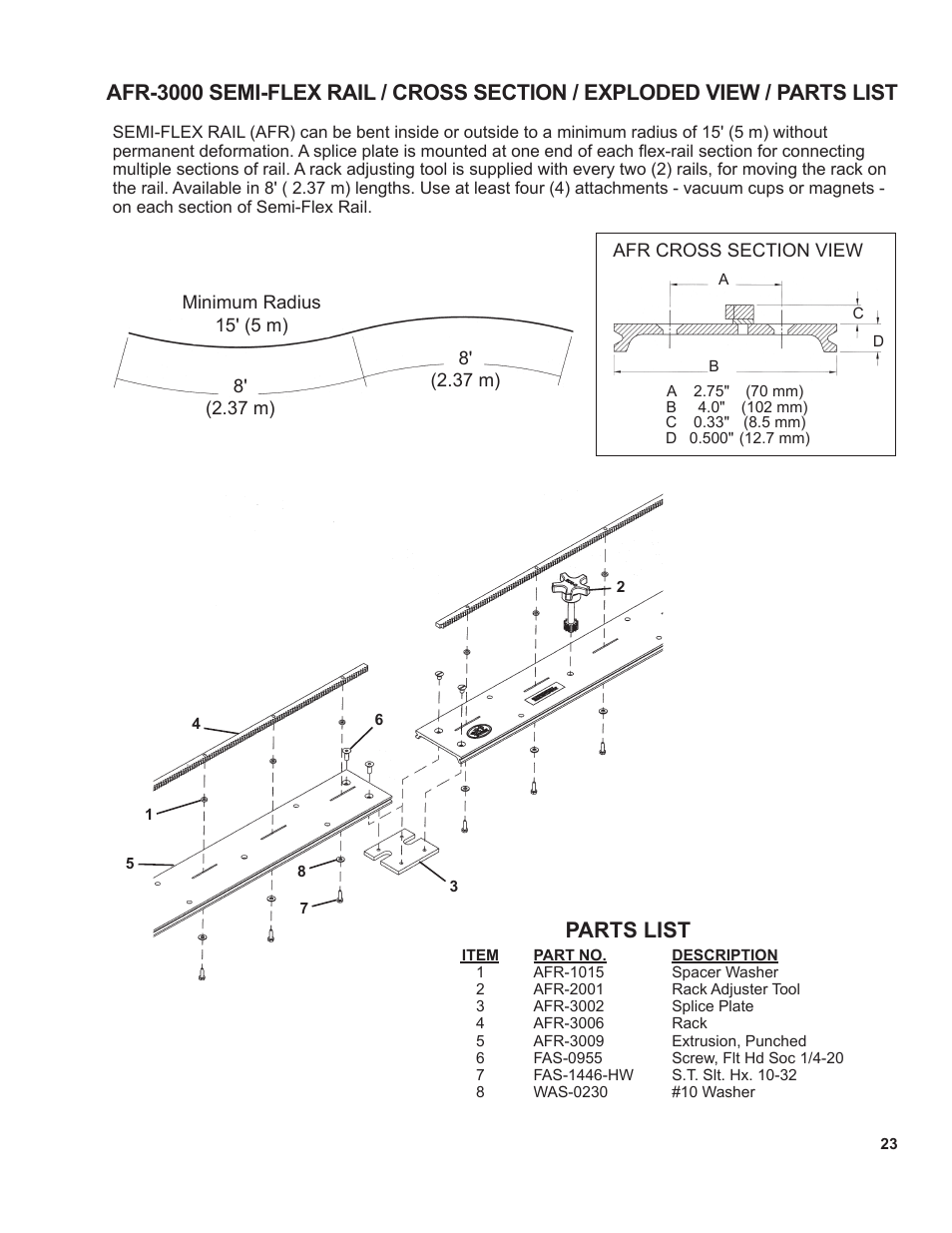 Parts list | BUG-O Systems Universal Bug-O-Matic User Manual | Page 23 / 31