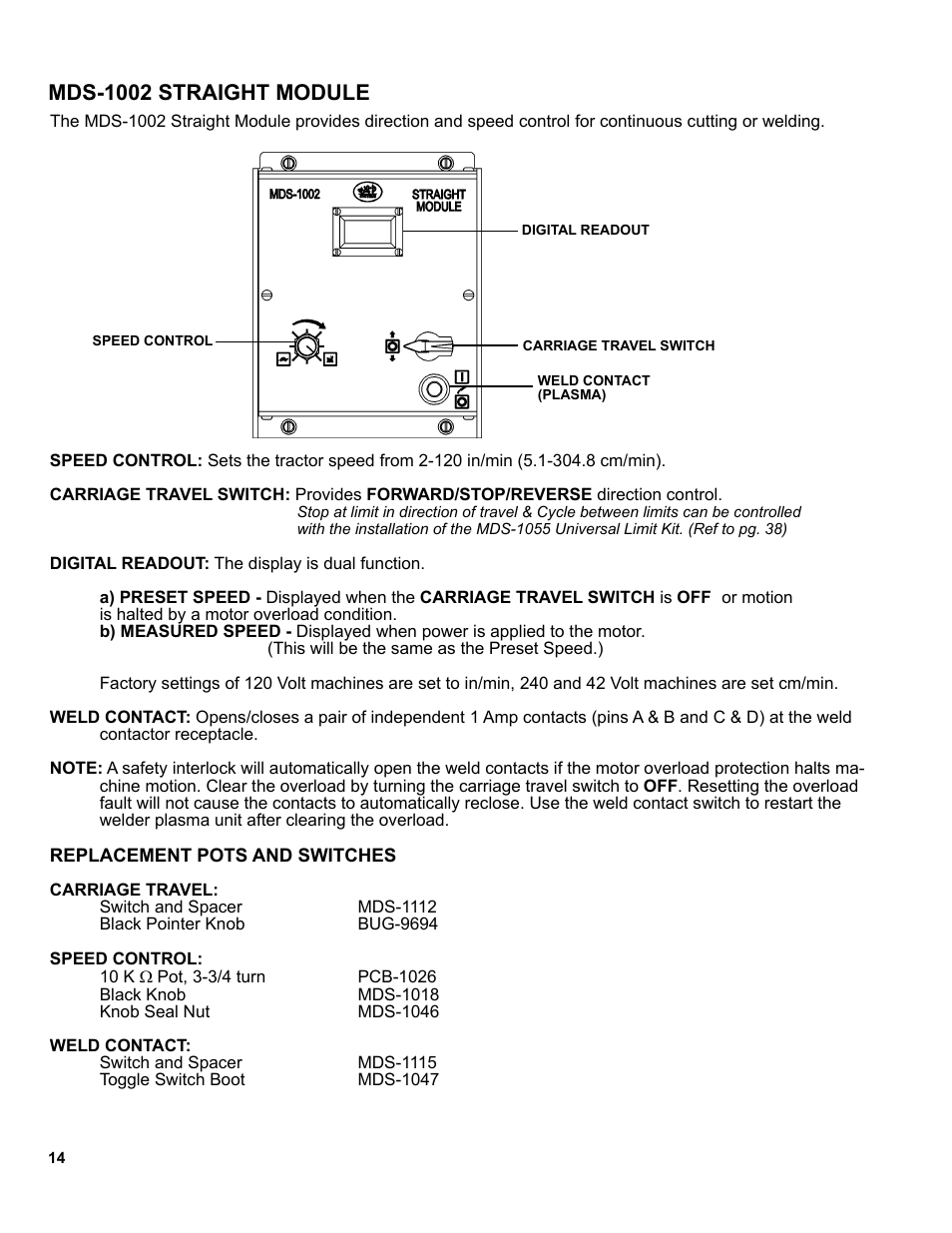 14 ......... mds-1002 straight module, Mds-1002 straight module | BUG-O Systems Modular Drive System User Manual | Page 14 / 57