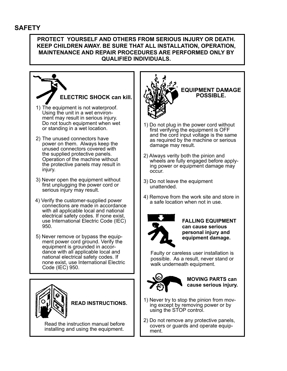 Safety | BUG-O Systems Modular Drive System User Manual | Page 2 / 57