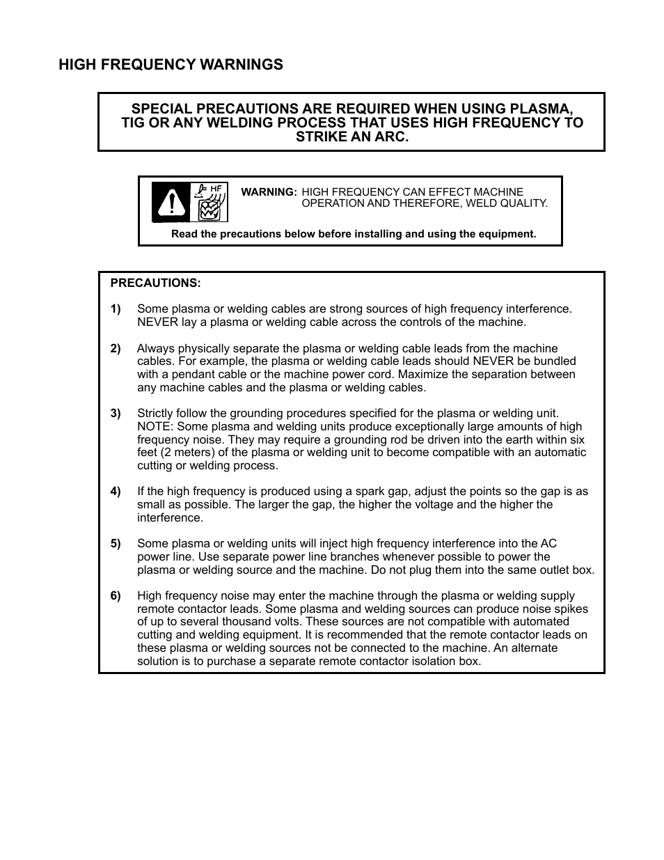 High frequency warnings | BUG-O Systems Modular Drive System User Manual | Page 3 / 57