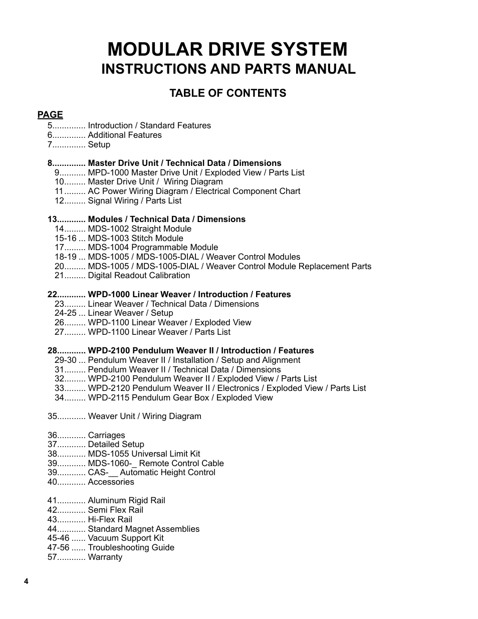 Modular drive system, Instructions and parts manual | BUG-O Systems Modular Drive System User Manual | Page 4 / 57