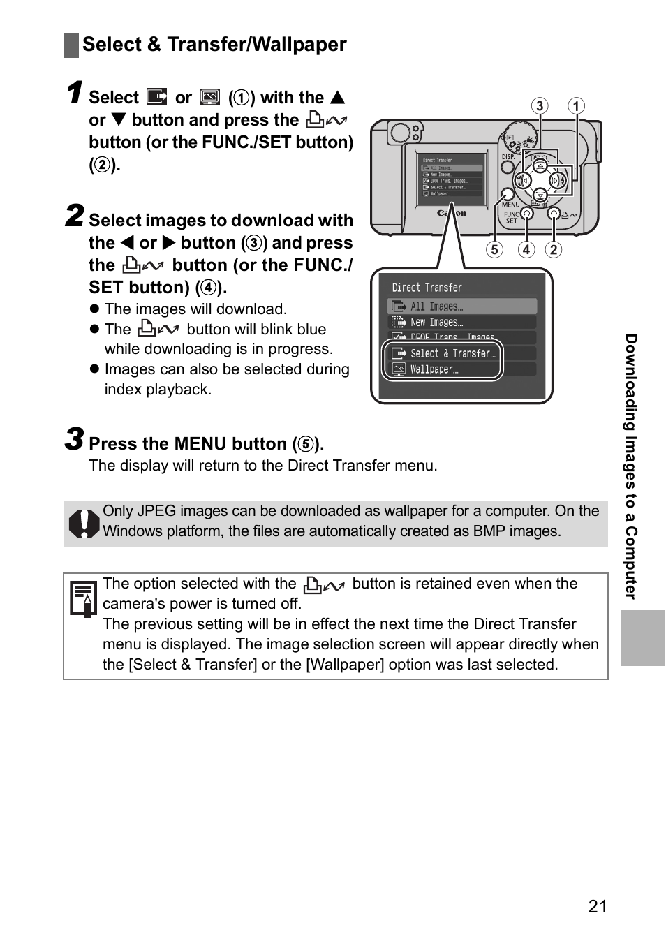 Select & transfer/wallpaper | Canon CDI-E185-010 User Manual | Page 23 / 23
