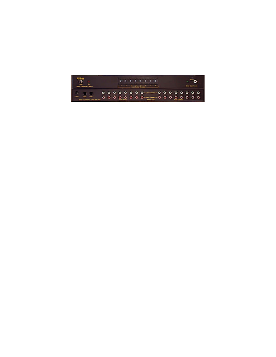 Specifications | Burst Electronics AS8x8 User Manual | Page 11 / 12