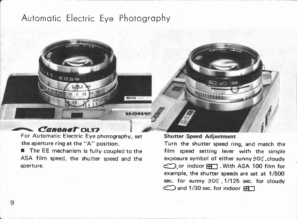 Battery checking | Canon Canonet 17 User Manual | Page 8 / 50