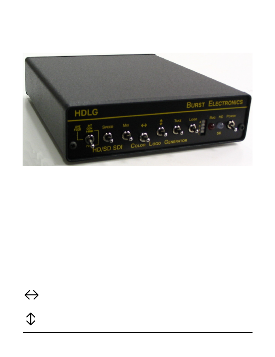 Hdlg – hardware, Hdlg front panel, Speed | Burst Electronics HDLG User Manual | Page 35 / 37