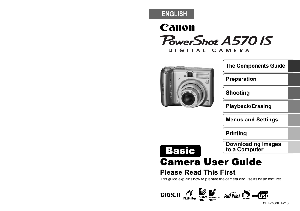Canon A570 IS User Manual | 36 pages
