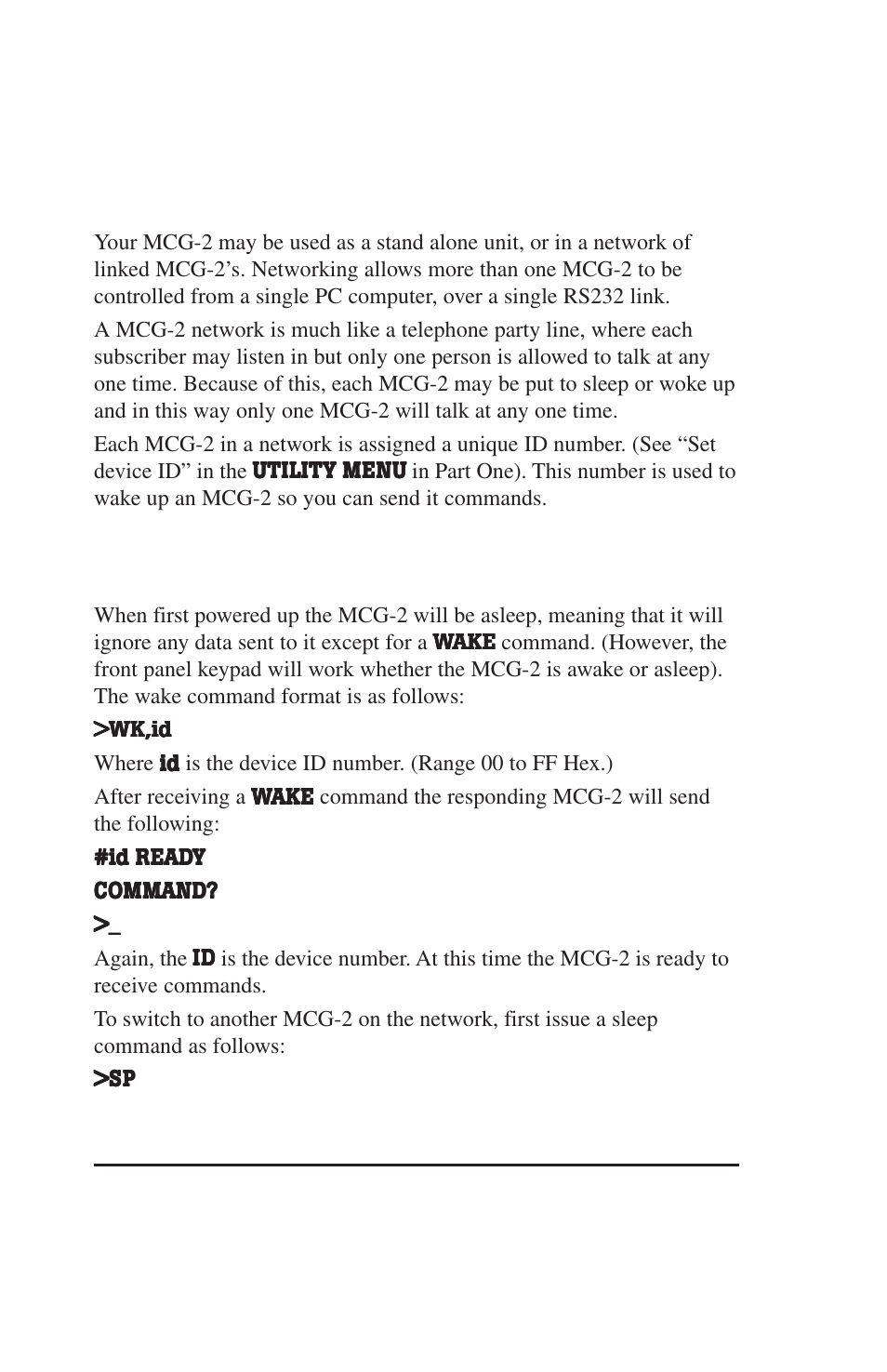Networking, Waking up the mcg-2 | Burst Electronics MCG-2 User Manual | Page 13 / 61