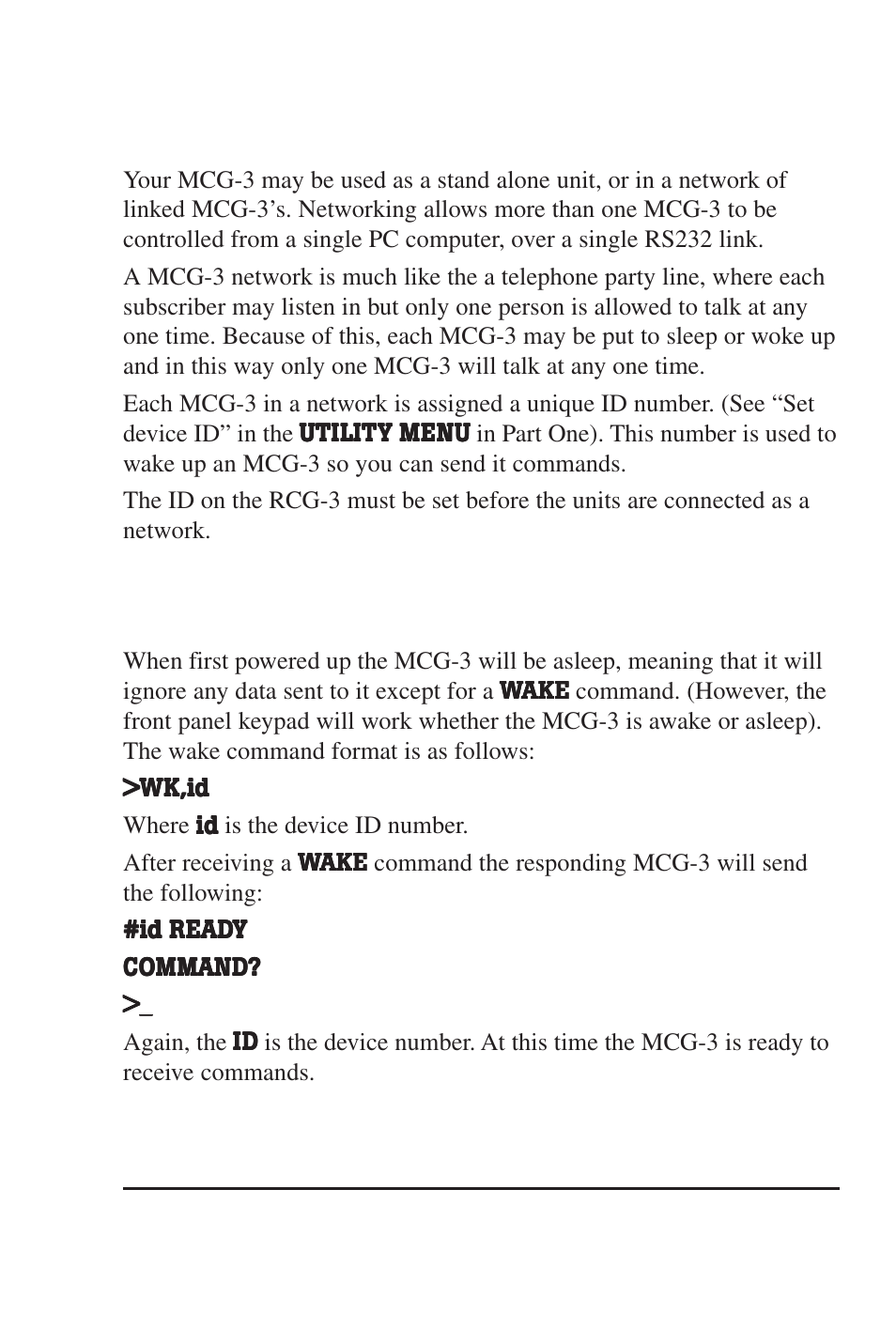 Networking, Waking up the mcg-3 | Burst Electronics MCG-3 User Manual | Page 14 / 71