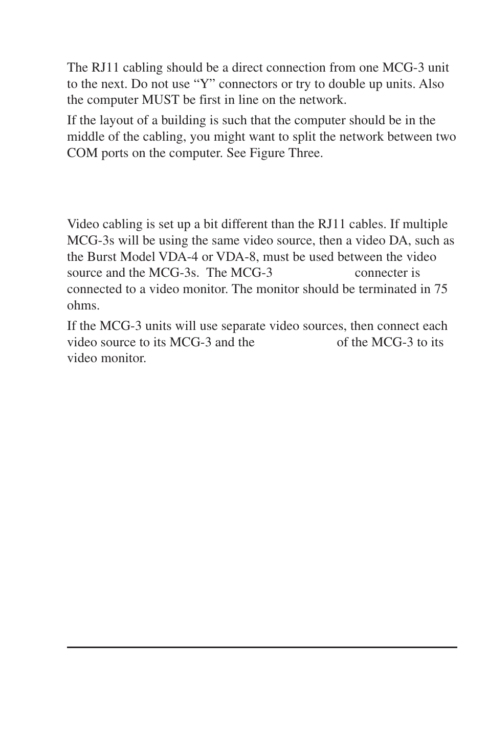 Video cabling | Burst Electronics MCG-3 User Manual | Page 16 / 71