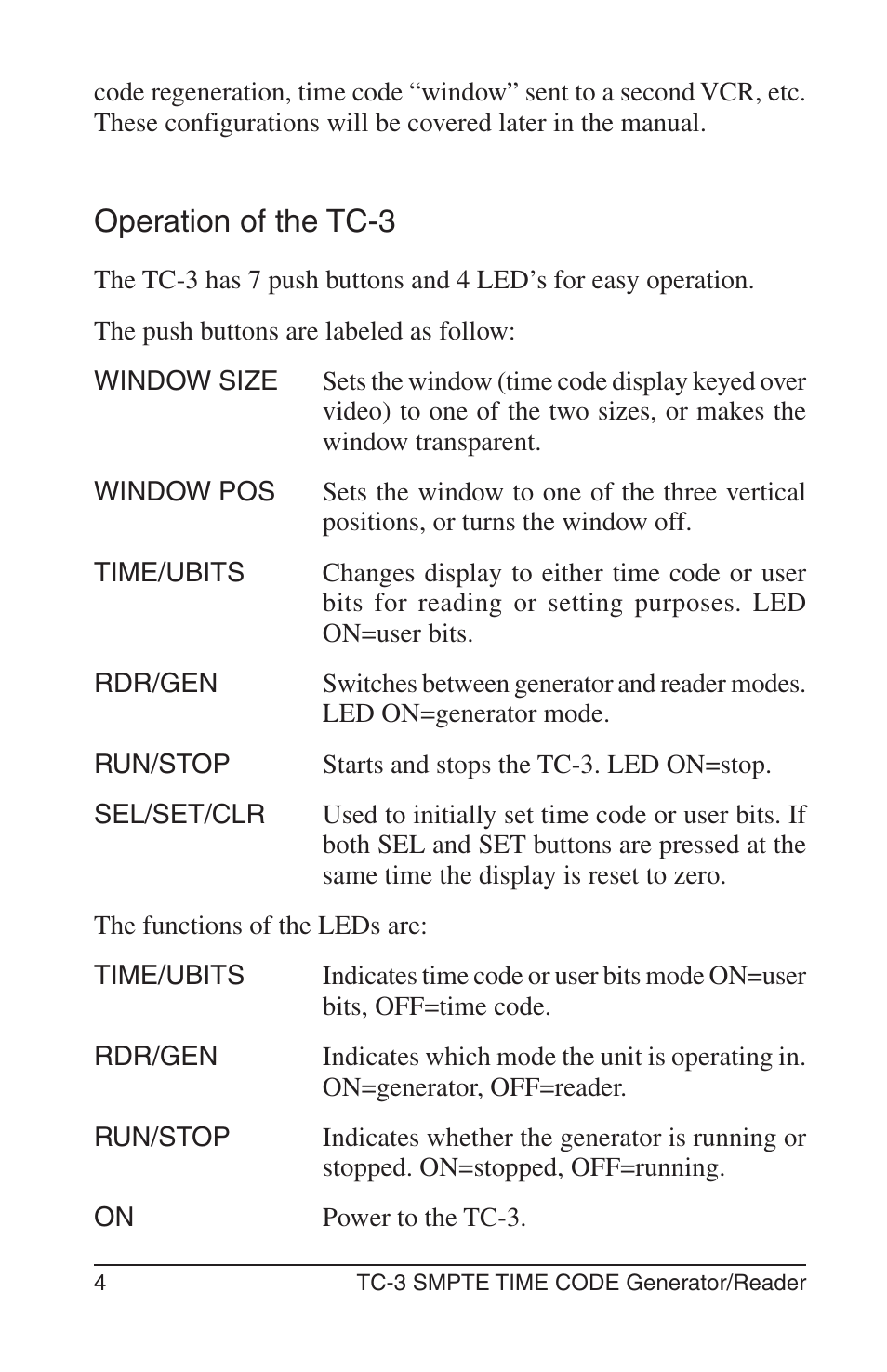 Operation of the tc-3 | Burst Electronics TC-3 User Manual | Page 5 / 13